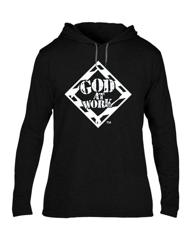GOD AT WORK UNISEX LIGHTWEIGHT PULLOVER HOODIE