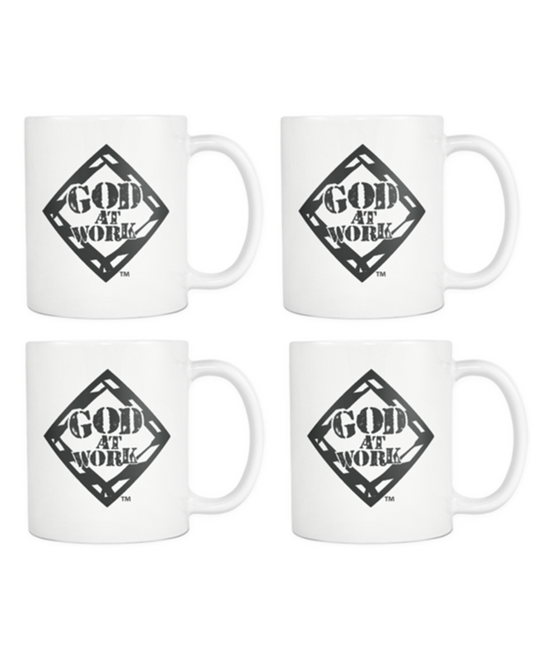 GOD AT WORK COFFEE MUG (4 PACK)