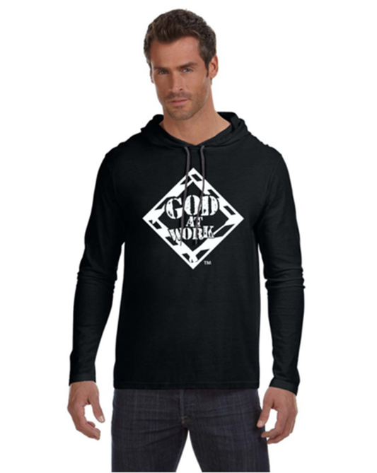GOD AT WORK UNISEX LIGHTWEIGHT PULLOVER HOODIE