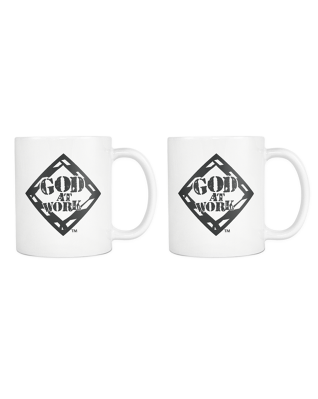 GOD AT WORK COFFEE MUG (2 PACK)
