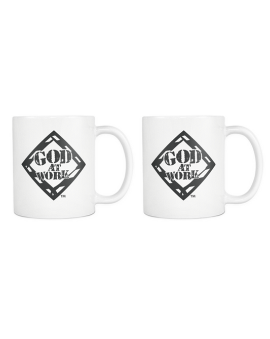 GOD AT WORK COFFEE MUG (2 PACK)