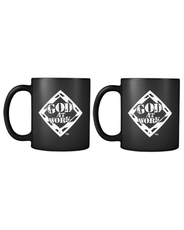 GOD AT WORK COFFEE MUG (2 PACK)
