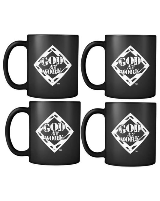 GOD AT WORK COFFEE MUG (4 PACK)